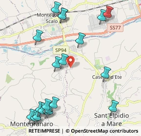 Mappa Strada Mostrapiedi II, 63811 Zona Industriale Brancadoro FM, Italia (2.8025)