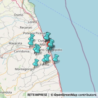 Mappa Via Gran Sasso, 63821 Porto Sant'Elpidio FM, Italia (8.98733)