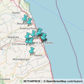 Mappa Via Gran Sasso, 63821 Porto Sant'Elpidio FM, Italia (9.26692)