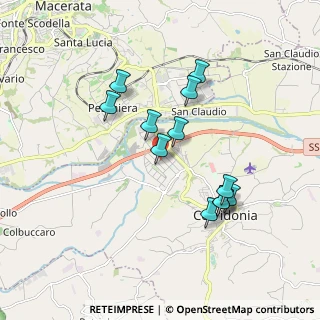 Mappa Via delle Arti, 62014 Zona Industriale MC, Italia (1.6925)