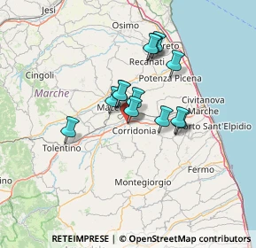 Mappa Via del lavoro, 62010 Zona Industriale MC, Italia (10.17)