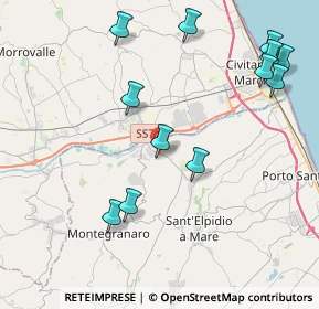 Mappa Strada Brancadoro scn, 63811 Zona Industriale Brancadoro FM, Italia (4.855)
