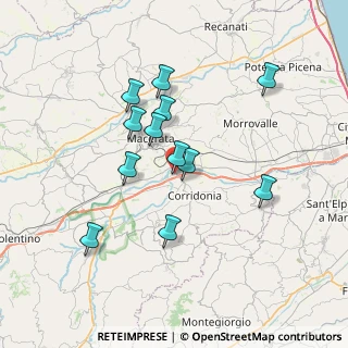 Mappa Via Giuseppe Valadier, 62014 Zona Industriale MC, Italia (6.52833)
