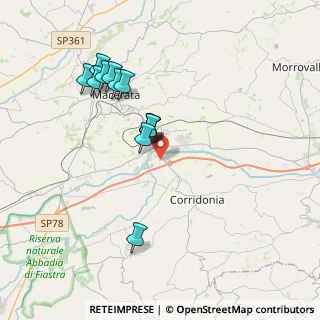 Mappa Via Giuseppe Valadier, 62014 Zona Industriale MC, Italia (3.52462)