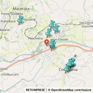 Mappa Via Giuseppe Valadier, 62014 Zona Industriale MC, Italia (2.22833)