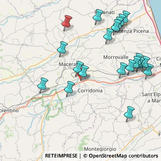 Mappa Via del lavoro, 62014 Corridonia MC, Italia (10.414)