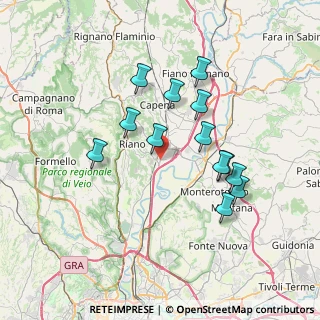 Mappa Via dei Costaroni, 00060 Riano RM, Italia (6.87615)