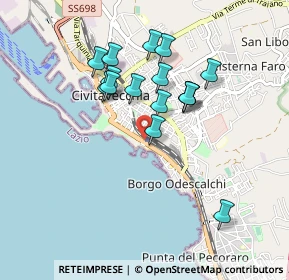 Mappa Parcheggio della stazione, 00053 Civitavecchia RM, Italia (0.82563)