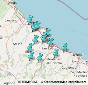 Mappa Via San Michele, 66051 Vasto CH, Italia (10.52)