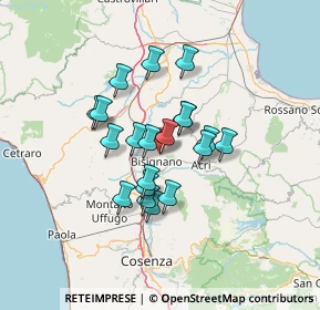 Mappa Via Roberto Ardigò, 87043 Bisignano CS, Italia (11.007)