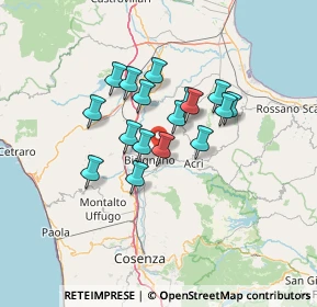 Mappa Via Bellosguardo, 87043 Bisignano CS, Italia (10.91588)