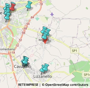 Mappa I TRAV.DXT, 73023 Merine LE, Italia (3.12941)