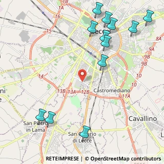 Mappa Piazza Muratori Filippo, 73100 Lecce LE, Italia (3.09)