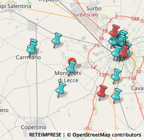 Mappa Via Giuseppe di Vittorio, 73047 Monteroni di Lecce LE, Italia (5.1415)