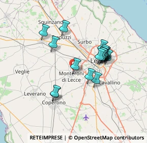 Mappa Via Gino Rizzo, 73047 Monteroni di Lecce LE, Italia (6.58368)