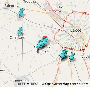 Mappa Via Gino Rizzo, 73047 Monteroni di Lecce LE, Italia (3.54583)