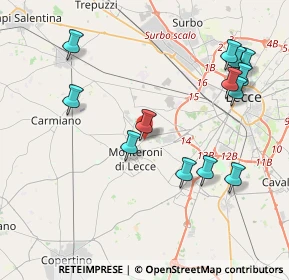 Mappa Via Gino Rizzo, 73047 Monteroni di Lecce LE, Italia (4.80846)