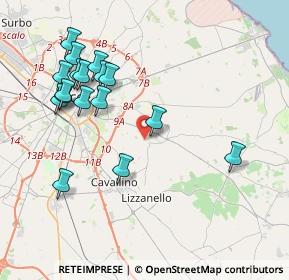 Mappa Via Armando Diaz, 73023 Lizzanello LE, Italia (4.58176)