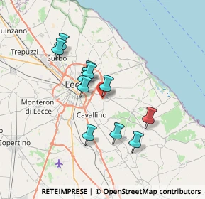 Mappa Via Lecce, 73023 Lizzanello LE, Italia (6.38909)