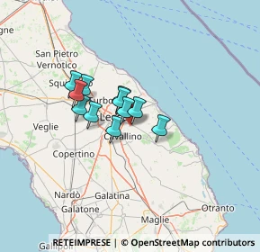 Mappa Via Armando Diaz, 73023 Lizzanello LE, Italia (8.95909)