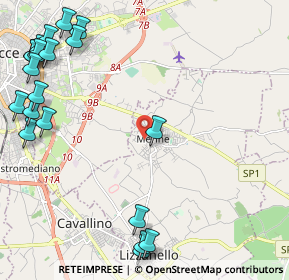 Mappa Via Armando Diaz, 73023 Lizzanello LE, Italia (3.41)