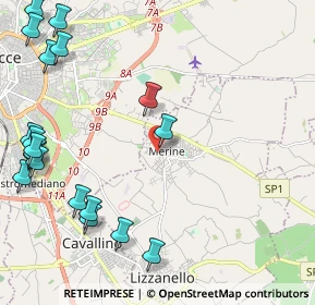 Mappa Via Lecce, 73023 Lizzanello LE, Italia (3.22368)