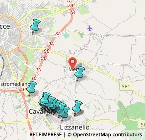 Mappa Via Lecce, 73023 Lizzanello LE, Italia (2.822)