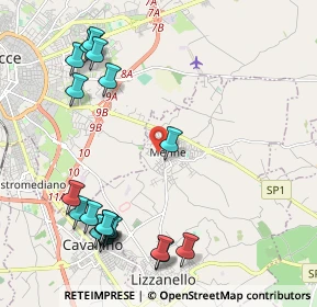 Mappa Via Lecce, 73023 Lizzanello LE, Italia (2.7875)