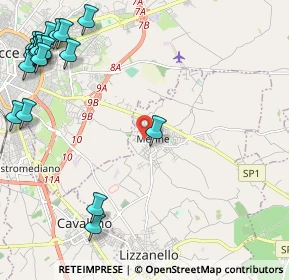 Mappa Via Armando Diaz, 73023 Lizzanello LE, Italia (3.5285)