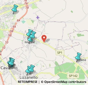 Mappa S.p. 1 Lecce - Vernole Km 3, 73023 Merine LE, Italia (3.21455)