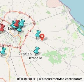 Mappa S.p. 1 Lecce - Vernole Km 3, 73023 Merine LE, Italia (5.56)
