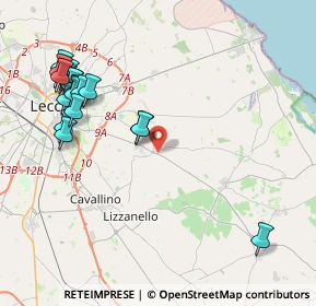 Mappa S.p. 1 Lecce - Vernole Km 3, 73023 Merine LE, Italia (5.19722)