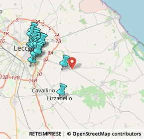 Mappa S.p. 1 Lecce - Vernole Km 3, 73023 Merine LE, Italia (4.79556)