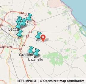 Mappa S.p. 1 Lecce - Vernole Km 3, 73023 Merine LE, Italia (4.45818)