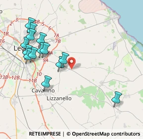 Mappa S.p. 1 Lecce - Vernole Km 3, 73023 Merine LE, Italia (4.75286)