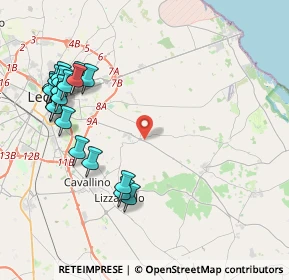 Mappa S.p. 1 Lecce - Vernole Km 3, 73023 Merine LE, Italia (5.1635)