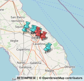 Mappa Via Cesare Beccaria, 73023 Merine LE, Italia (8.505)