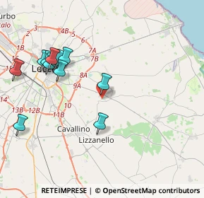 Mappa Via Cesare Beccaria, 73023 Merine LE, Italia (4.68417)