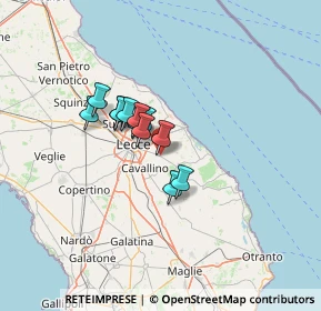 Mappa Via Provinciale Lecce - Vernole, 73023 Zona Marangi LE, Italia (9.10833)