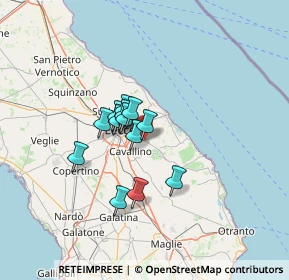 Mappa Via Provinciale Lecce - Vernole, 73023 Zona Marangi LE, Italia (9.48)
