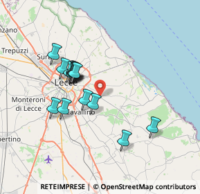 Mappa Via Provinciale Lecce - Vernole, 73023 Zona Marangi LE, Italia (6.74733)