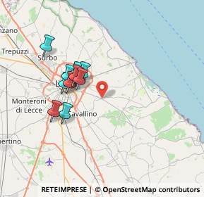 Mappa Via Provinciale Lecce - Vernole, 73023 Zona Marangi LE, Italia (6.60273)