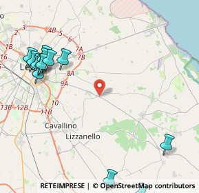 Mappa Via Provinciale Lecce - Vernole, 73023 Zona Marangi LE, Italia (6.378)