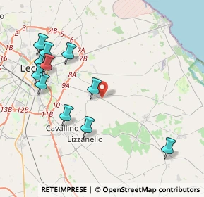 Mappa Via Provinciale Lecce - Vernole, 73023 Zona Marangi LE, Italia (4.9)