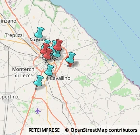 Mappa Via Montenegro, 73023 Lizzanello LE, Italia (6.06273)