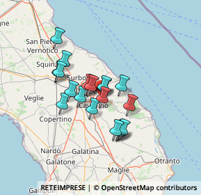 Mappa Via Montenegro, 73023 Lizzanello LE, Italia (10.534)