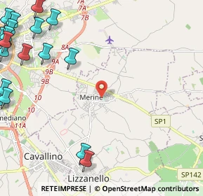 Mappa Via Montenegro, 73023 Lizzanello LE, Italia (4.035)