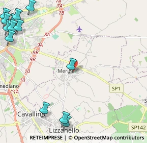 Mappa Via Montenegro, 73023 Lizzanello LE, Italia (3.77231)