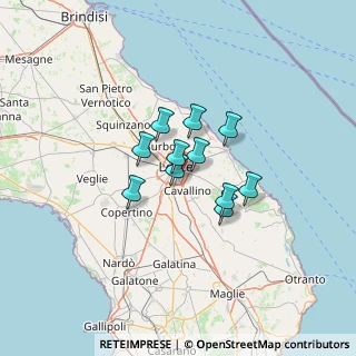 Mappa Via di Leuca, 73020 Castromediano LE, Italia (8.89455)