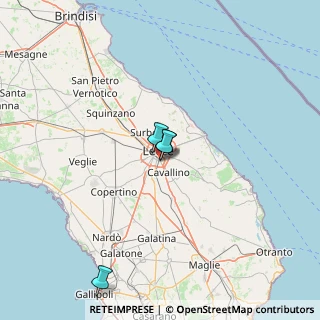 Mappa Via di Leuca, 73020 Lecce LE, Italia (51.83333)